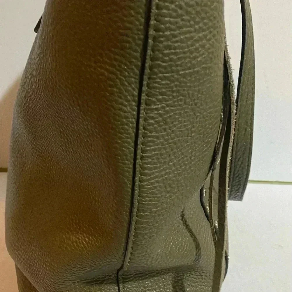 Rebecca Minkoff green leather tote handbag